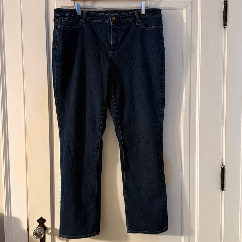 Lands' End Navy Women's Plus Jeans